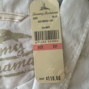 Tommy Bahama white long sleeve linen shirt 3XT